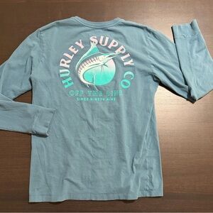 Hurley Men's Teal Long Sleeve Tee